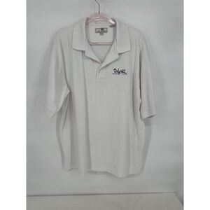 Vasari Country Club White Short‎ Sleeve Polo Shirt Mens Sz XL Embroidered